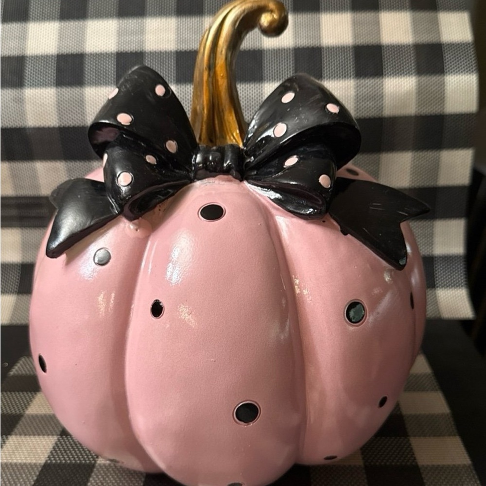 Summerween New Halloween
Summer Viral Coquette Polka Dot Bow 
Pink Pumpkin